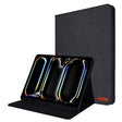 For iPad Pro 13 2024 Fabric Leather Tablet Case(Black) - iPad Pro 13 2024 Cases by PMC TechLife | Online Shopping South Africa | PMC TechLife | Buy Now Pay Later Mobicred