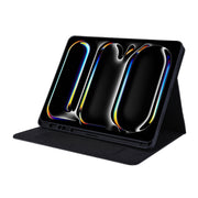 For iPad Pro 13 2024 Fabric Leather Tablet Case(Black)