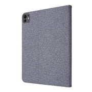 For iPad Pro 13 2024 Fabric Leather Tablet Case(Grey)