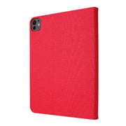 For iPad Pro 11 2024 Fabric Leather Tablet Case(Red)