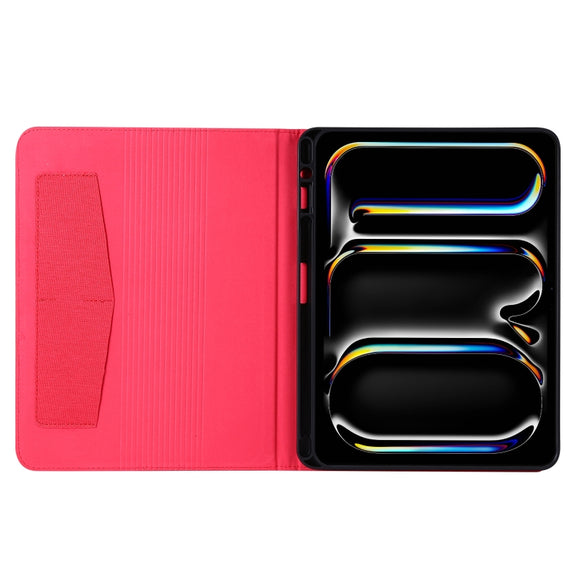 For iPad Pro 11 2024 Fabric Leather Tablet Case(Red)
