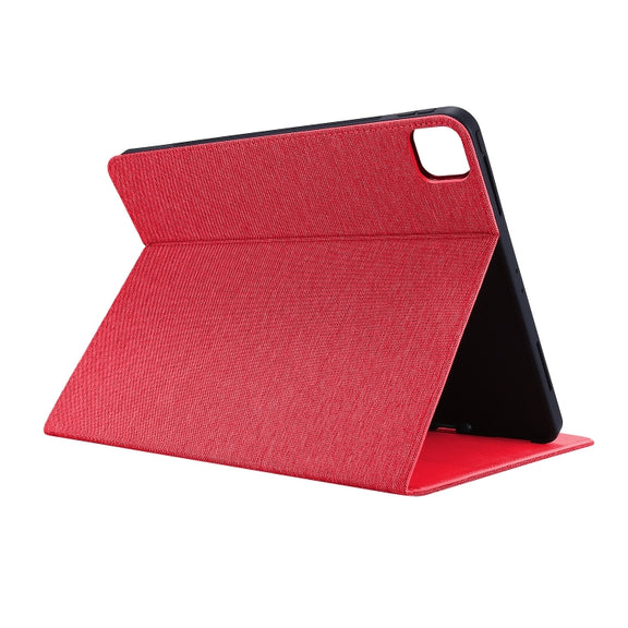 For iPad Pro 11 2024 Fabric Leather Tablet Case(Red)