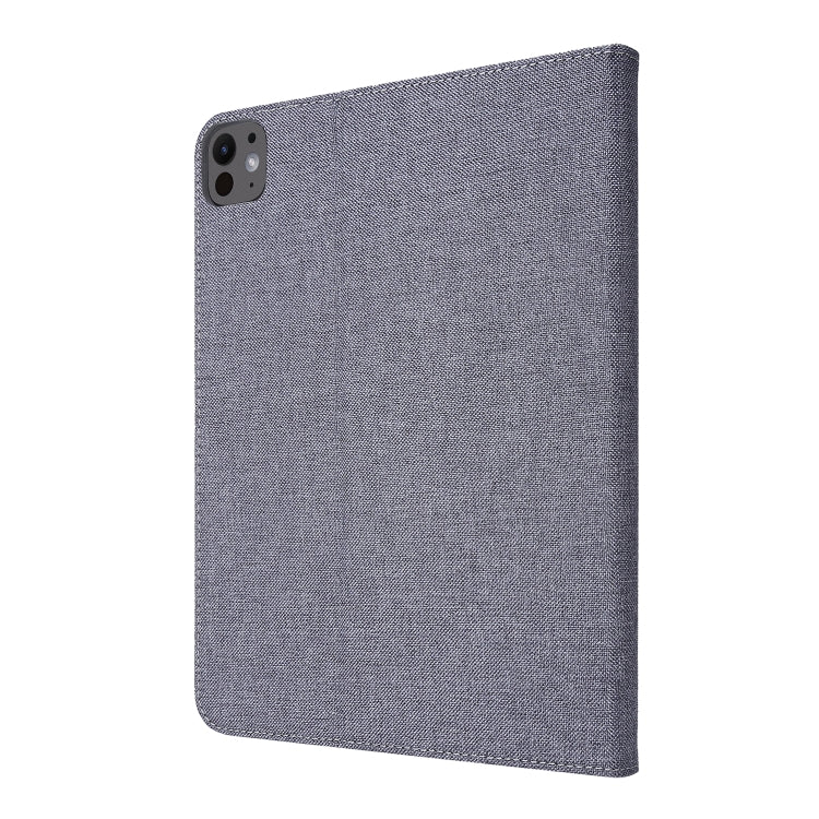For iPad Pro 11 2024 Fabric Leather Tablet Case(Grey)