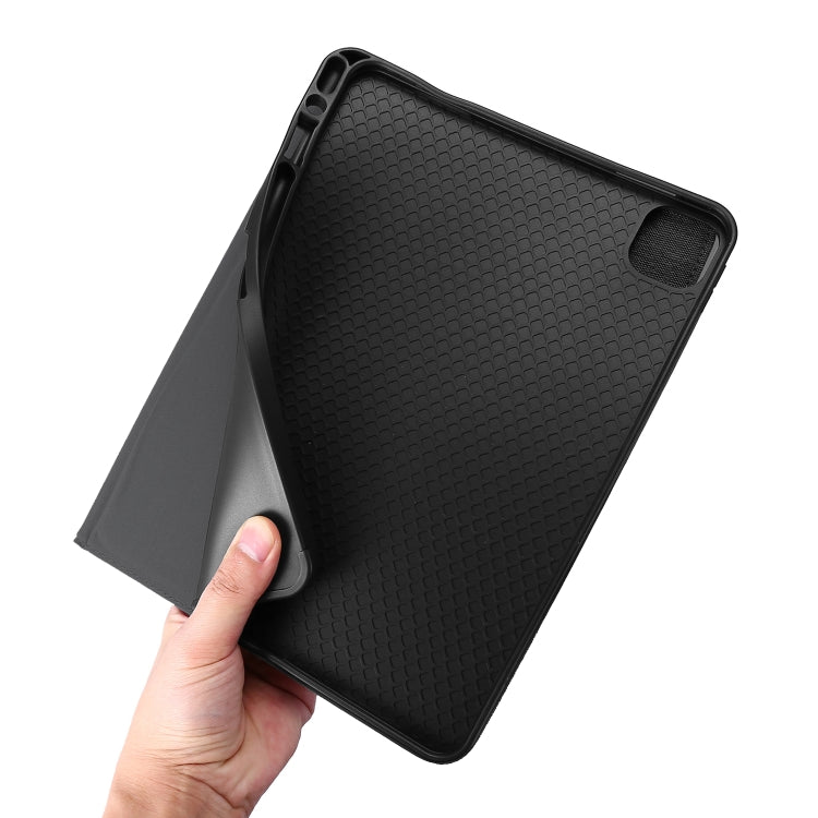 For iPad Pro 11 2024 Fabric Leather Tablet Case(Grey)
