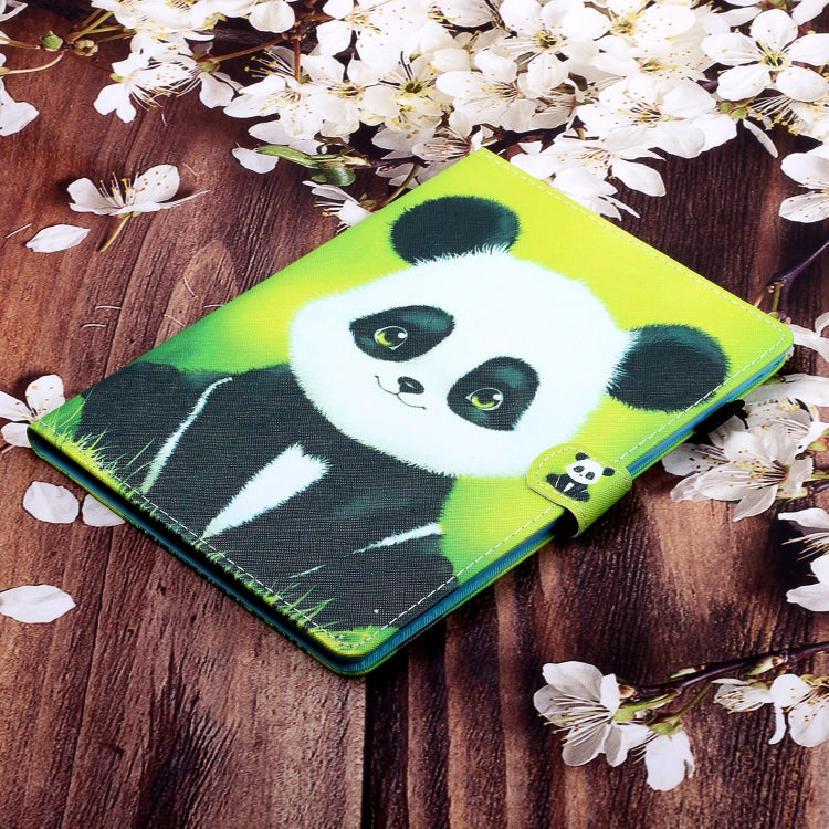 For iPad Pro 11 2024 Coloured Drawing Stitching Smart Leather Tablet Case(Panda)