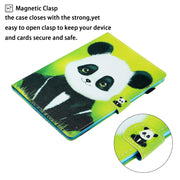 For iPad Pro 11 2024 Coloured Drawing Stitching Smart Leather Tablet Case(Panda)