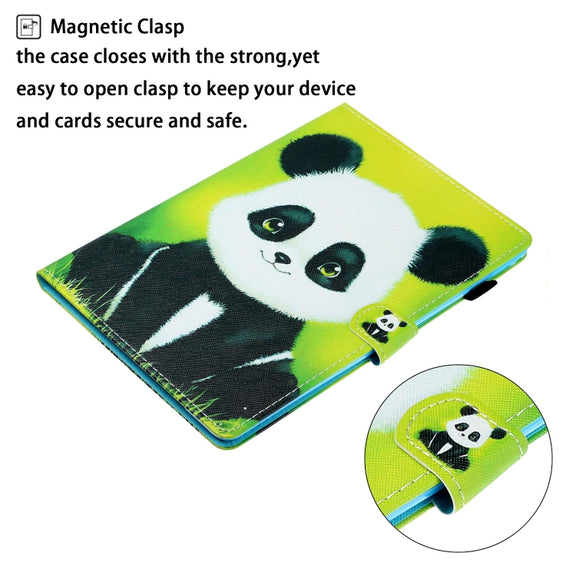 For iPad Pro 11 2024 Coloured Drawing Stitching Smart Leather Tablet Case(Panda)