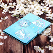 For iPad Pro 11 2024 Coloured Drawing Stitching Smart Leather Tablet Case(Unicorn)