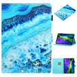 For iPad Pro 11 2024 Coloured Drawing Stitching Smart Leather Tablet Case(Blue Marble) - iPad Pro 11 2024 Cases by PMC TechLife | Online Shopping South Africa | PMC TechLife | Buy Now Pay Later Mobicred