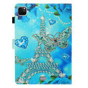 For iPad Pro 11 2024 Coloured Drawing Stitching Smart Leather Tablet Case(Butterfly Tower)