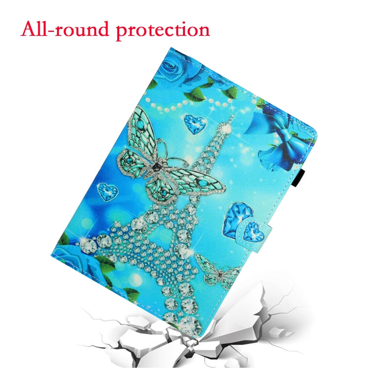 For iPad Pro 11 2024 Coloured Drawing Stitching Smart Leather Tablet Case(Butterfly Tower)
