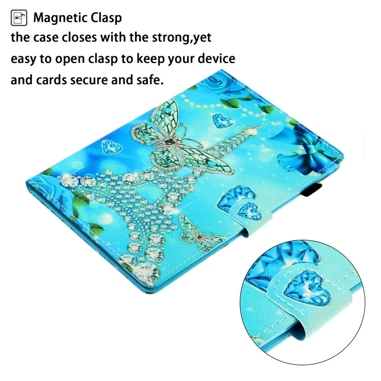 For iPad Pro 11 2024 Coloured Drawing Stitching Smart Leather Tablet Case(Butterfly Tower)