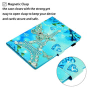 For iPad Pro 11 2024 Coloured Drawing Stitching Smart Leather Tablet Case(Butterfly Tower)