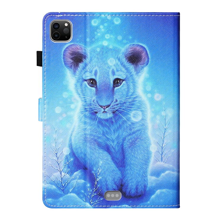 For iPad Pro 11 2024 Coloured Drawing Stitching Smart Leather Tablet Case(Little Tiger)
