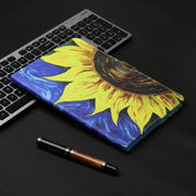 For iPad Pro 11 2024 Coloured Drawing Stitching Smart Leather Tablet Case(Sunflower)