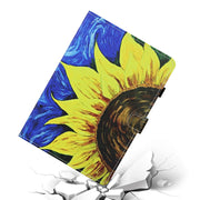 For iPad Pro 11 2024 Coloured Drawing Stitching Smart Leather Tablet Case(Sunflower)