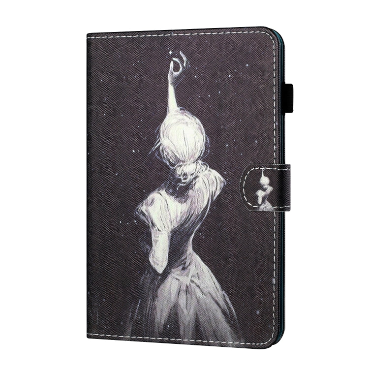 For iPad Pro 11 2024 Coloured Drawing Stitching Smart Leather Tablet Case(Girl)