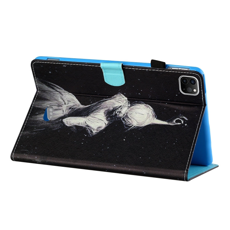 For iPad Pro 11 2024 Coloured Drawing Stitching Smart Leather Tablet Case(Girl)