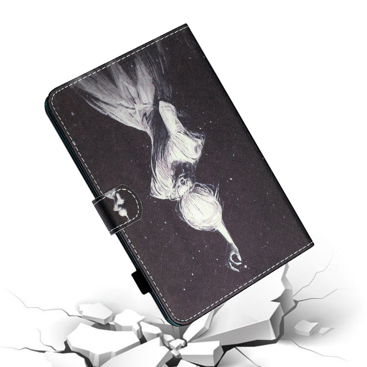 For iPad Pro 11 2024 Coloured Drawing Stitching Smart Leather Tablet Case(Girl)