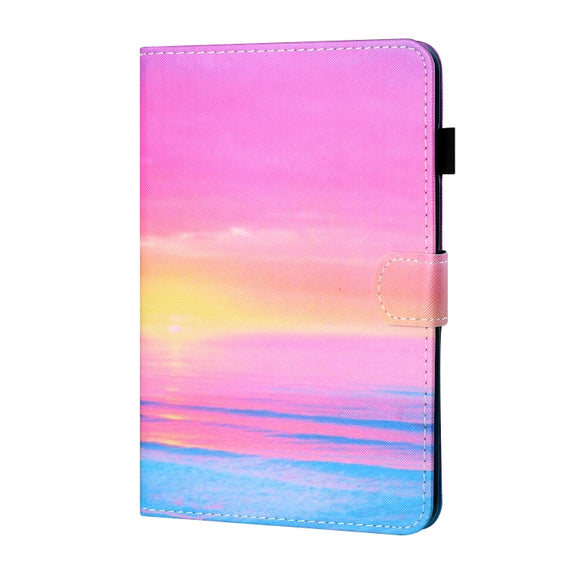 For iPad Pro 11 2024 Coloured Drawing Stitching Smart Leather Tablet Case(Sunset)