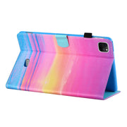 For iPad Pro 11 2024 Coloured Drawing Stitching Smart Leather Tablet Case(Sunset)
