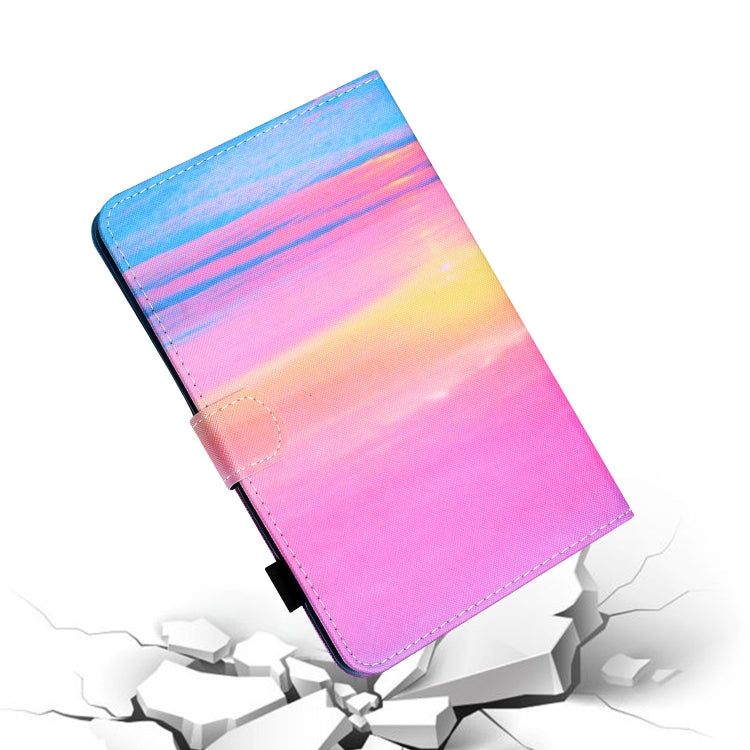For iPad Pro 11 2024 Coloured Drawing Stitching Smart Leather Tablet Case(Sunset)