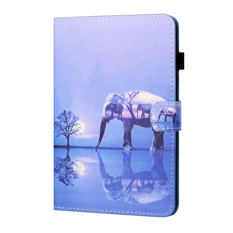 For iPad Pro 11 2024 Coloured Drawing Stitching Smart Leather Tablet Case(Elephant)