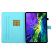 For iPad Pro 11 2024 Coloured Drawing Stitching Smart Leather Tablet Case(Cat and Tiger)