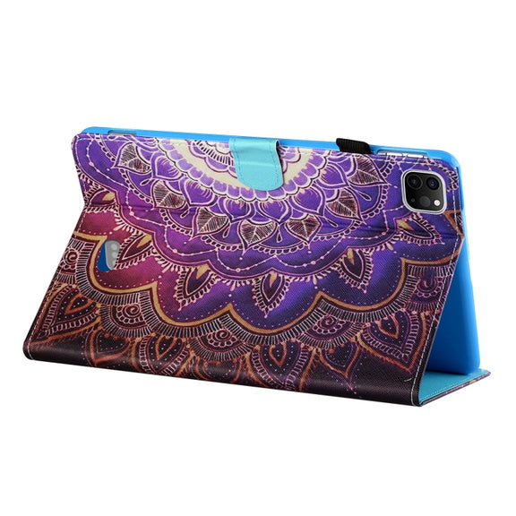 For iPad Pro 11 2024 Coloured Drawing Stitching Smart Leather Tablet Case(Mandala)