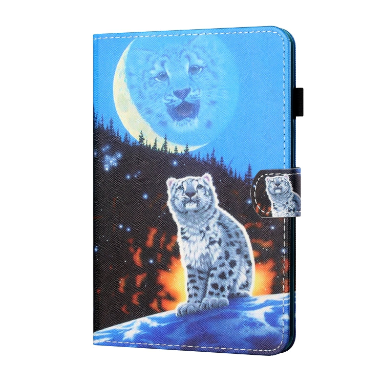 For iPad Pro 11 2024 Coloured Drawing Stitching Smart Leather Tablet Case(Moon Tiger)