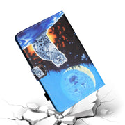 For iPad Pro 11 2024 Coloured Drawing Stitching Smart Leather Tablet Case(Moon Tiger)