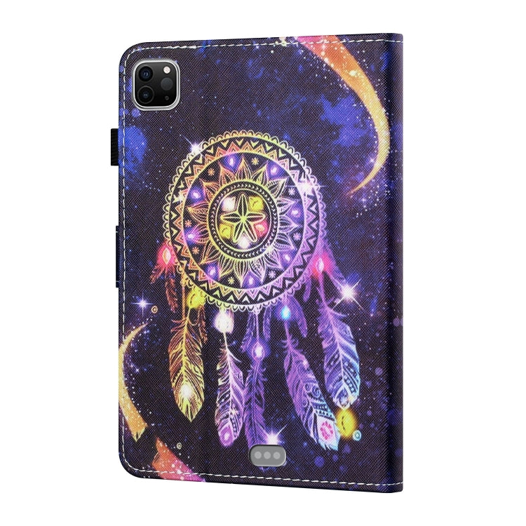 For iPad Pro 11 2024 Coloured Drawing Stitching Smart Leather Tablet Case(Dream Catcher)