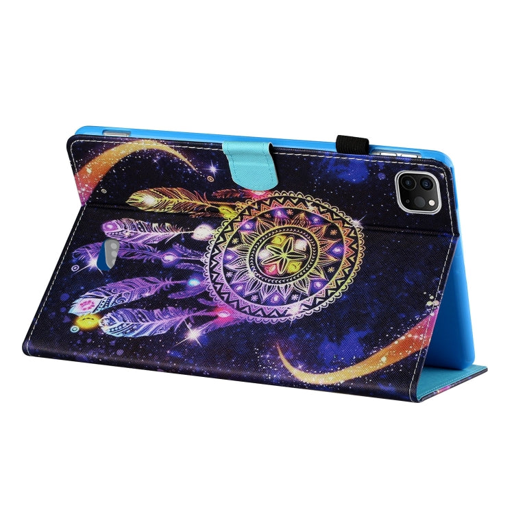 For iPad Pro 11 2024 Coloured Drawing Stitching Smart Leather Tablet Case(Dream Catcher)