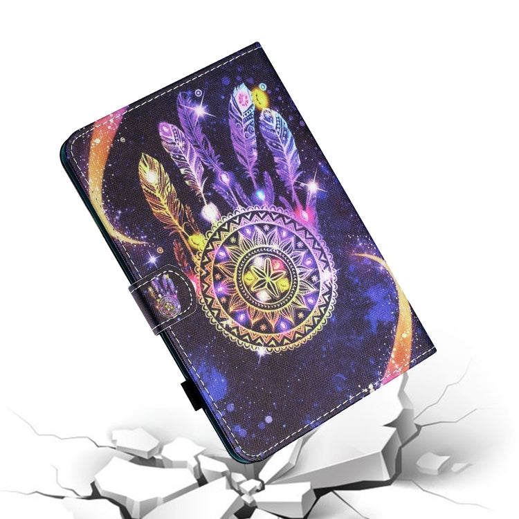 For iPad Pro 11 2024 Coloured Drawing Stitching Smart Leather Tablet Case(Dream Catcher)