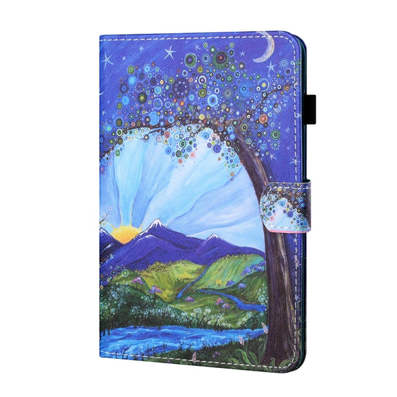 For iPad Pro 11 2024 Coloured Drawing Stitching Smart Leather Tablet Case(Mountain View)