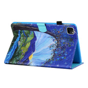 For iPad Pro 11 2024 Coloured Drawing Stitching Smart Leather Tablet Case(Mountain View)