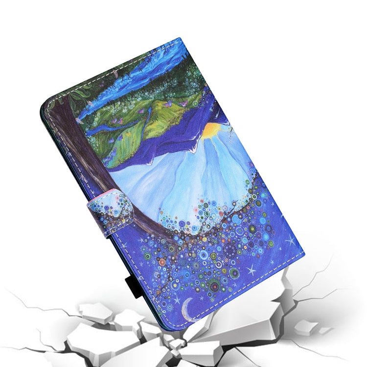 For iPad Pro 11 2024 Coloured Drawing Stitching Smart Leather Tablet Case(Mountain View)