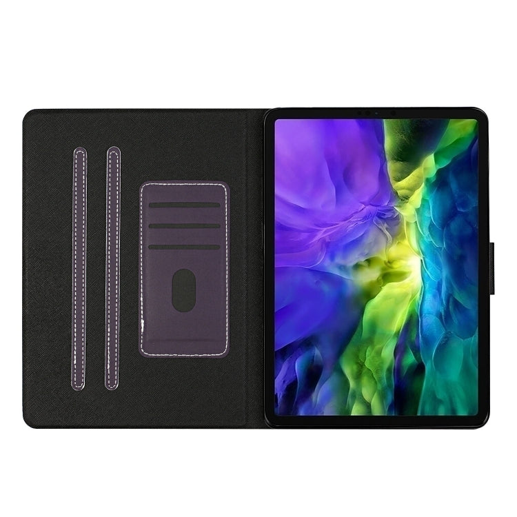 For iPad Pro 11 2024 Pure Color Smart Leather Tablet Case(Purple)