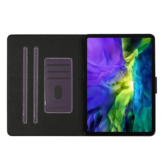 For iPad Pro 11 2024 Pure Color Smart Leather Tablet Case(Purple)