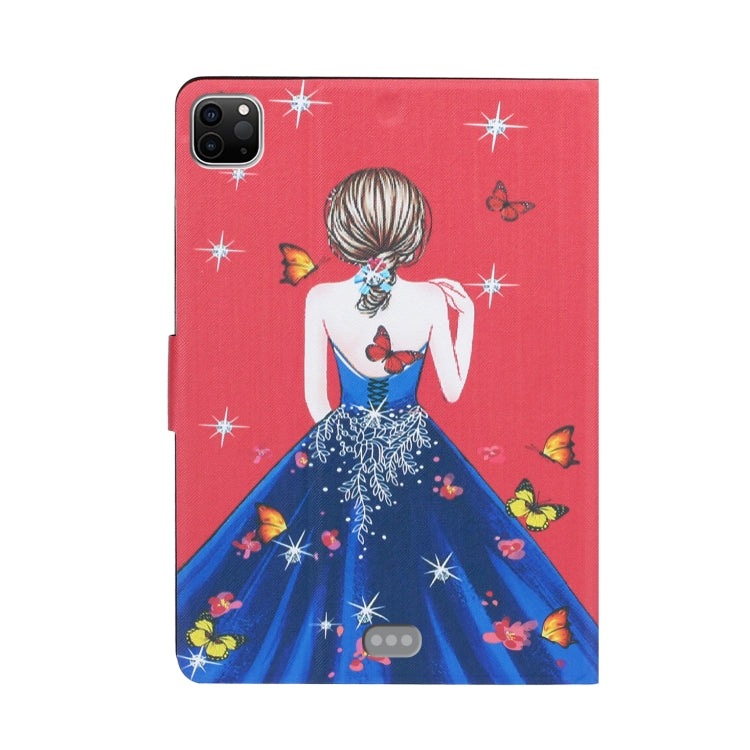 For iPad Pro 11 2024 Voltage Coloured Drawing Smart Leather Tablet Case(Girl Back)