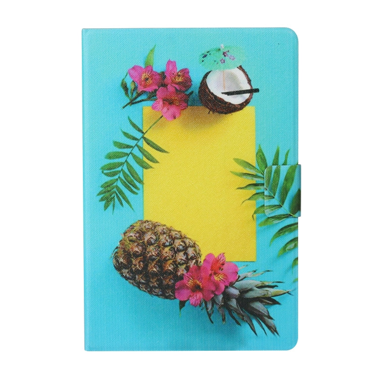 For iPad Pro 11 2024 Voltage Coloured Drawing Smart Leather Tablet Case(Pineapple)