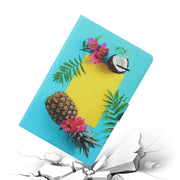 For iPad Pro 11 2024 Voltage Coloured Drawing Smart Leather Tablet Case(Pineapple)