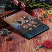 For iPad Pro 11 2024 Voltage Coloured Drawing Smart Leather Tablet Case(Owl)