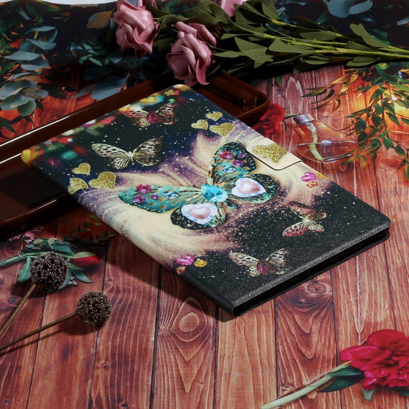 For iPad Pro 11 2024 Voltage Coloured Drawing Smart Leather Tablet Case(Butterflies)
