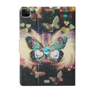 For iPad Pro 11 2024 Voltage Coloured Drawing Smart Leather Tablet Case(Butterflies)