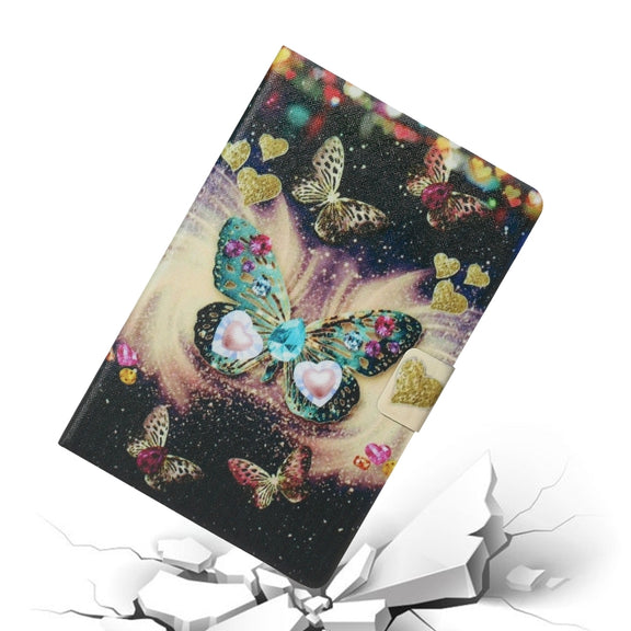 For iPad Pro 11 2024 Voltage Coloured Drawing Smart Leather Tablet Case(Butterflies)