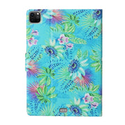 For iPad Pro 11 2024 Voltage Coloured Drawing Smart Leather Tablet Case(Flowers)