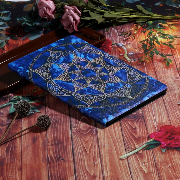 For iPad Pro 11 2024 Voltage Coloured Drawing Smart Leather Tablet Case(Blue Mandala)