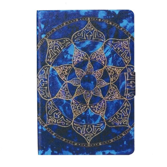 For iPad Pro 11 2024 Voltage Coloured Drawing Smart Leather Tablet Case(Blue Mandala)