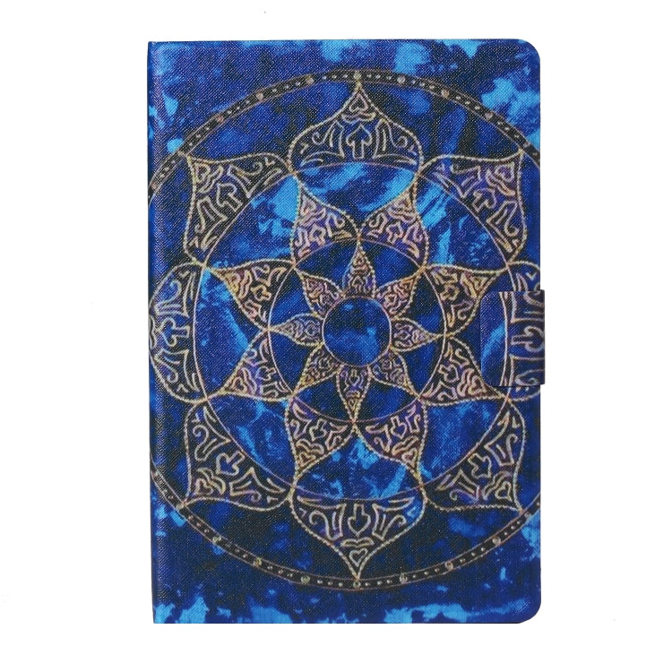 For iPad Pro 11 2024 Voltage Coloured Drawing Smart Leather Tablet Case(Blue Mandala)